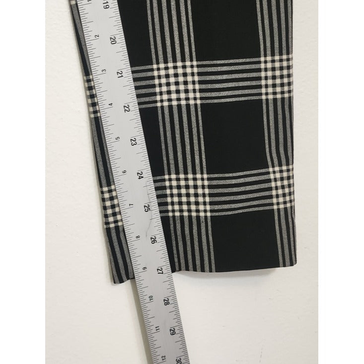 H&M Black and White Plaid Skinny Pants Size 29