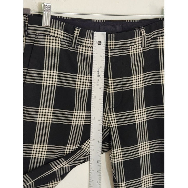 H&M Black and White Plaid Skinny Pants Size 29