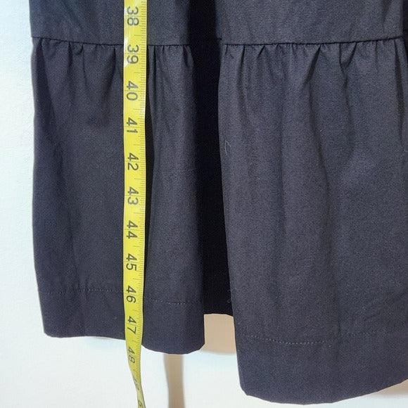 Maurices Black Sleeveless Ribbed Knit Tiered Cotton Midi Dress Size Medium