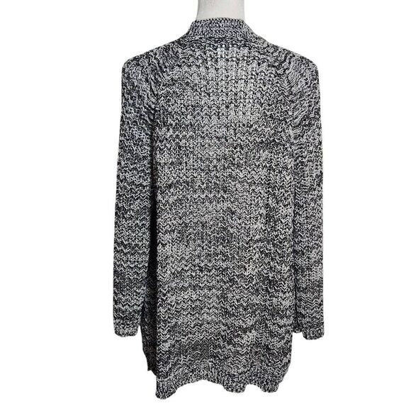 J. Jill Black and White Cardigan Sweater Size Large J. Jill Two-Tone Cardigan