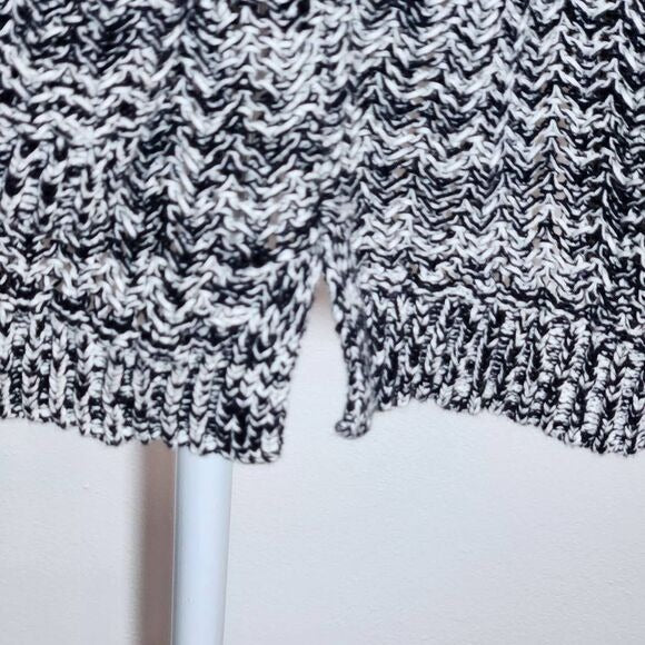 J. Jill Black and White Cardigan Sweater Size Large J. Jill Two-Tone Cardigan