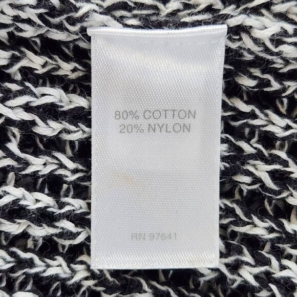 J. Jill Black and White Cardigan Sweater Size Large J. Jill Two-Tone Cardigan