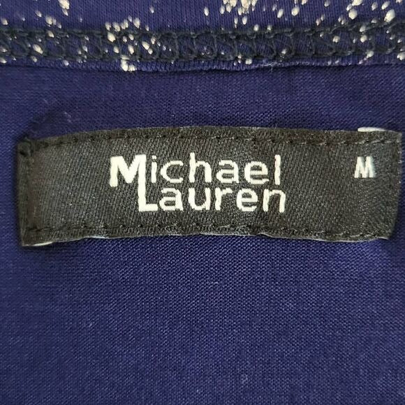 Michael Lauren Indigo Blue Knit Tank with Shimmer Accents Size Medium