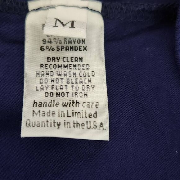 Michael Lauren Indigo Blue Knit Tank with Shimmer Accents Size Medium