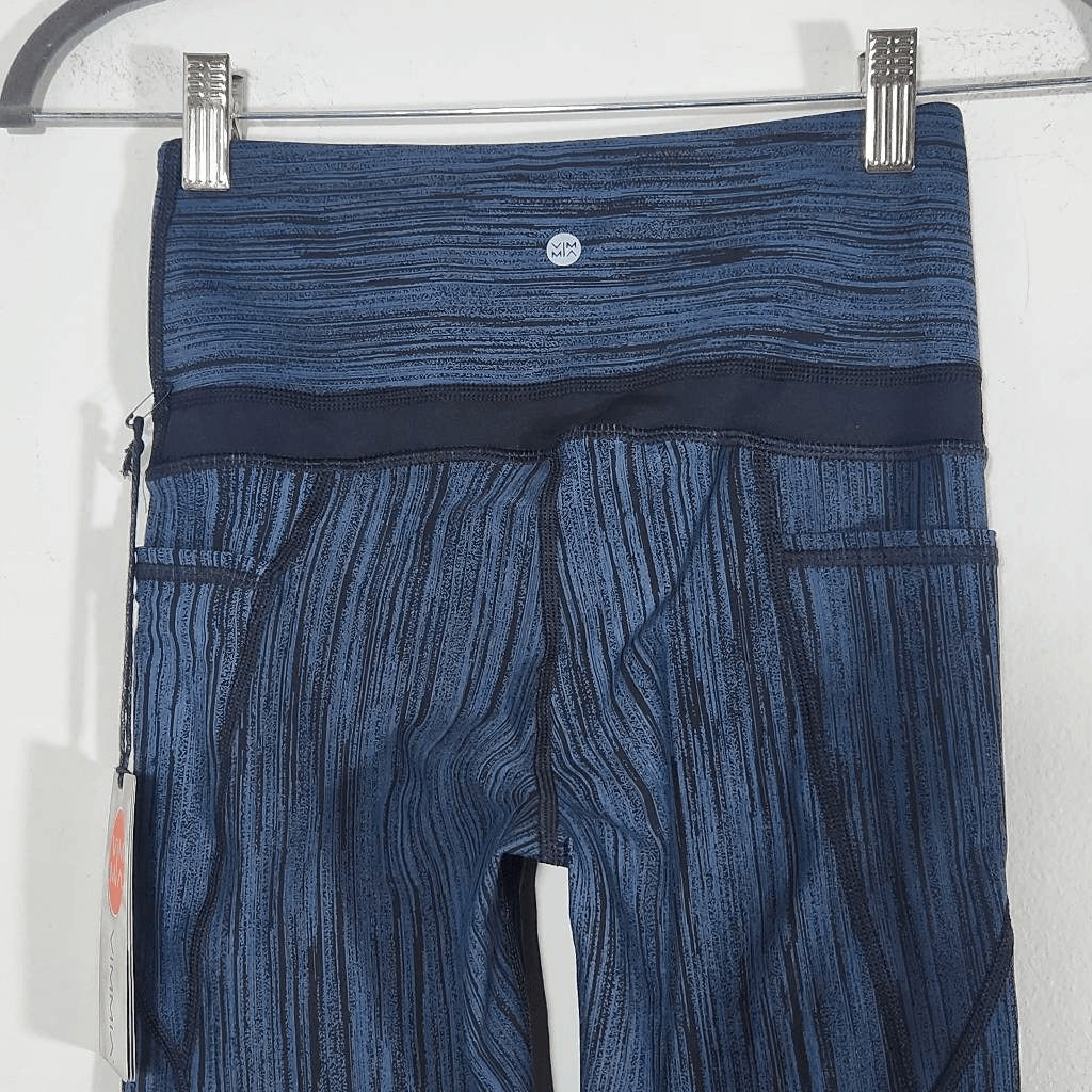 Vimmia Blue and Black Cropped Leggings NWT Size XS Storm Charge Legging