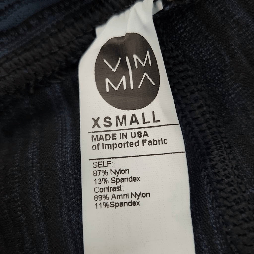 Vimmia Blue and Black Cropped Leggings NWT Size XS Storm Charge Legging