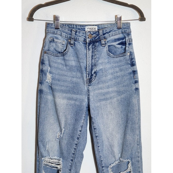 Insane Gene Distressed Light Wash Jeans Size 5/26