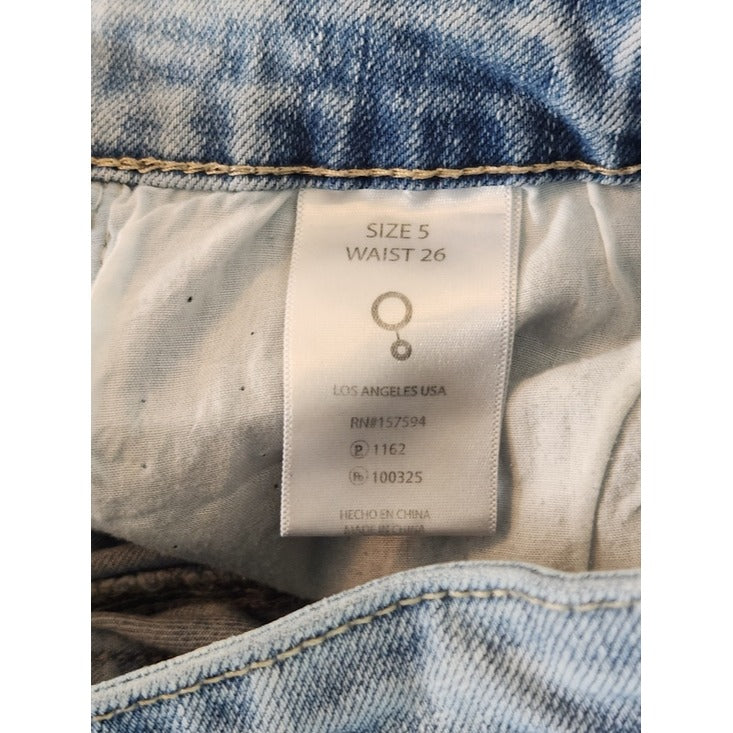Insane Gene Distressed Light Wash Jeans Size 5/26