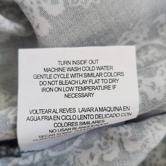 AUW Green Wide Leg Jumpsuit with Paisley Print and Cropped Pants Size XL New