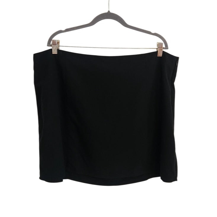 Ava and Viv Black Straight Mini Skirt Side Zipper Size 20