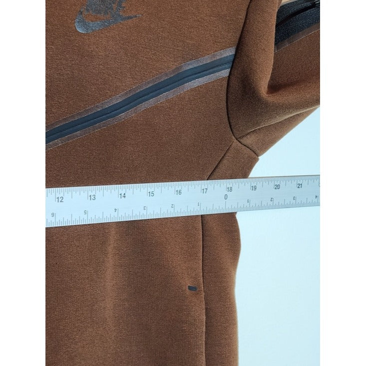 Nike Tech Fleece Brown Full-Zip Hoodie Jacket Size Small