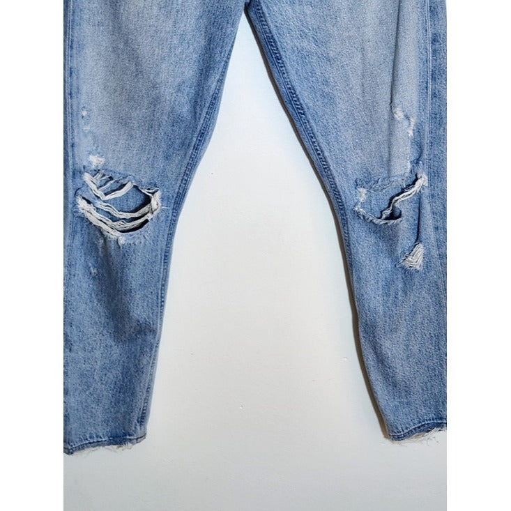 Agolde Light Wash Jamie High Rise Cropped Jeans Size 26