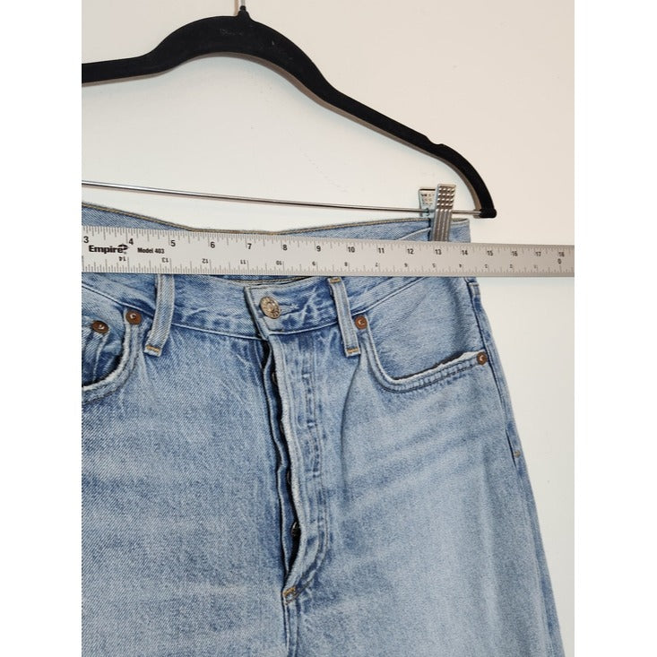 Agolde Light Wash Jamie High Rise Cropped Jeans Size 26