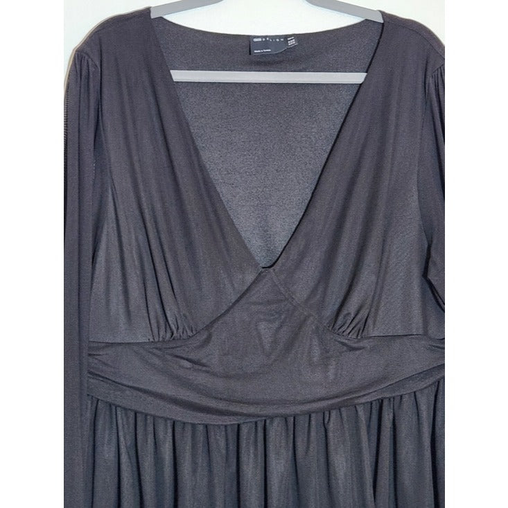 ASOS Black Mesh Long Sleeve Blouse Size 20