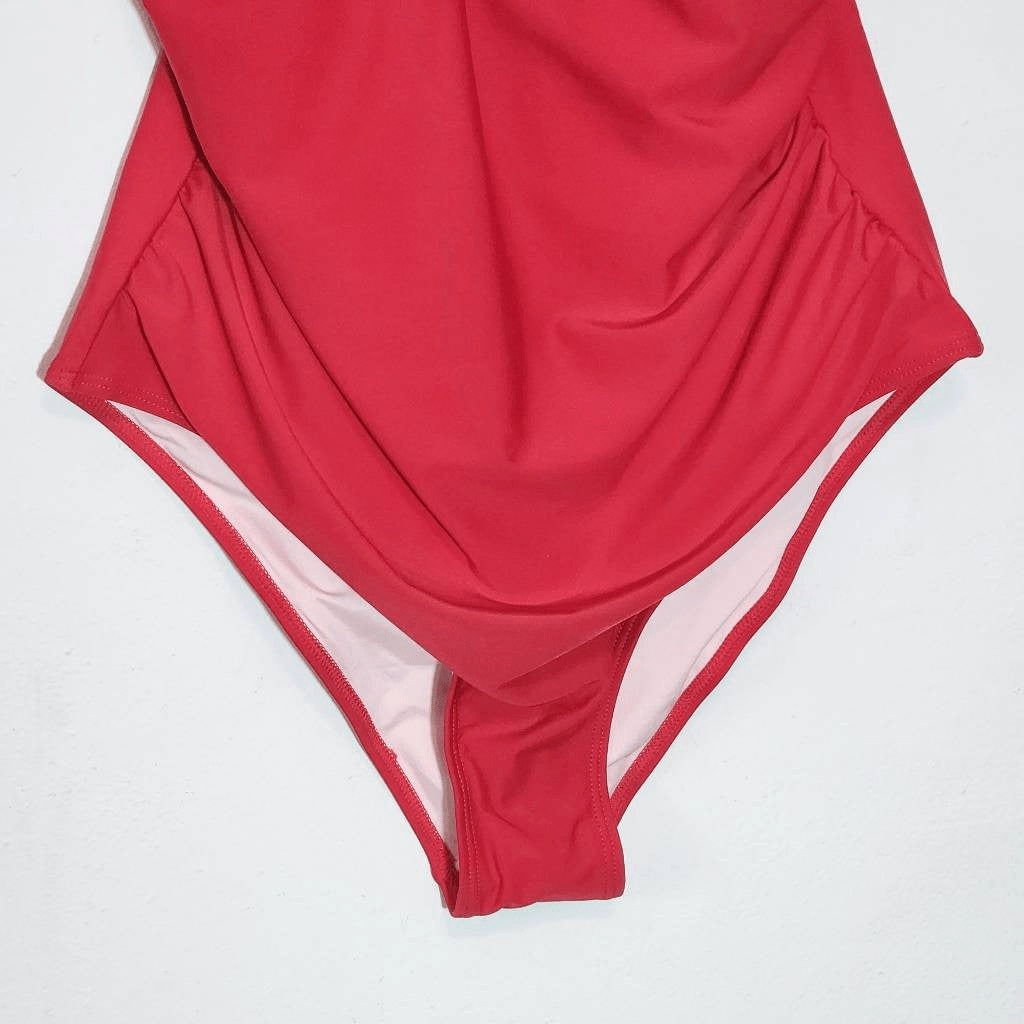 RXRXCOCO Red One-Piece Swimsuit with Ruched Sides NWOT Size XL