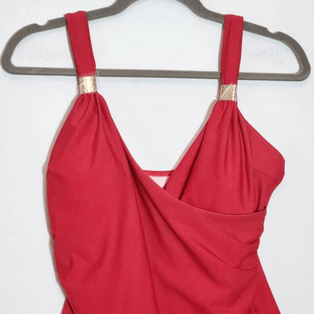 RXRXCOCO Red One-Piece Swimsuit with Ruched Sides NWOT Size XL