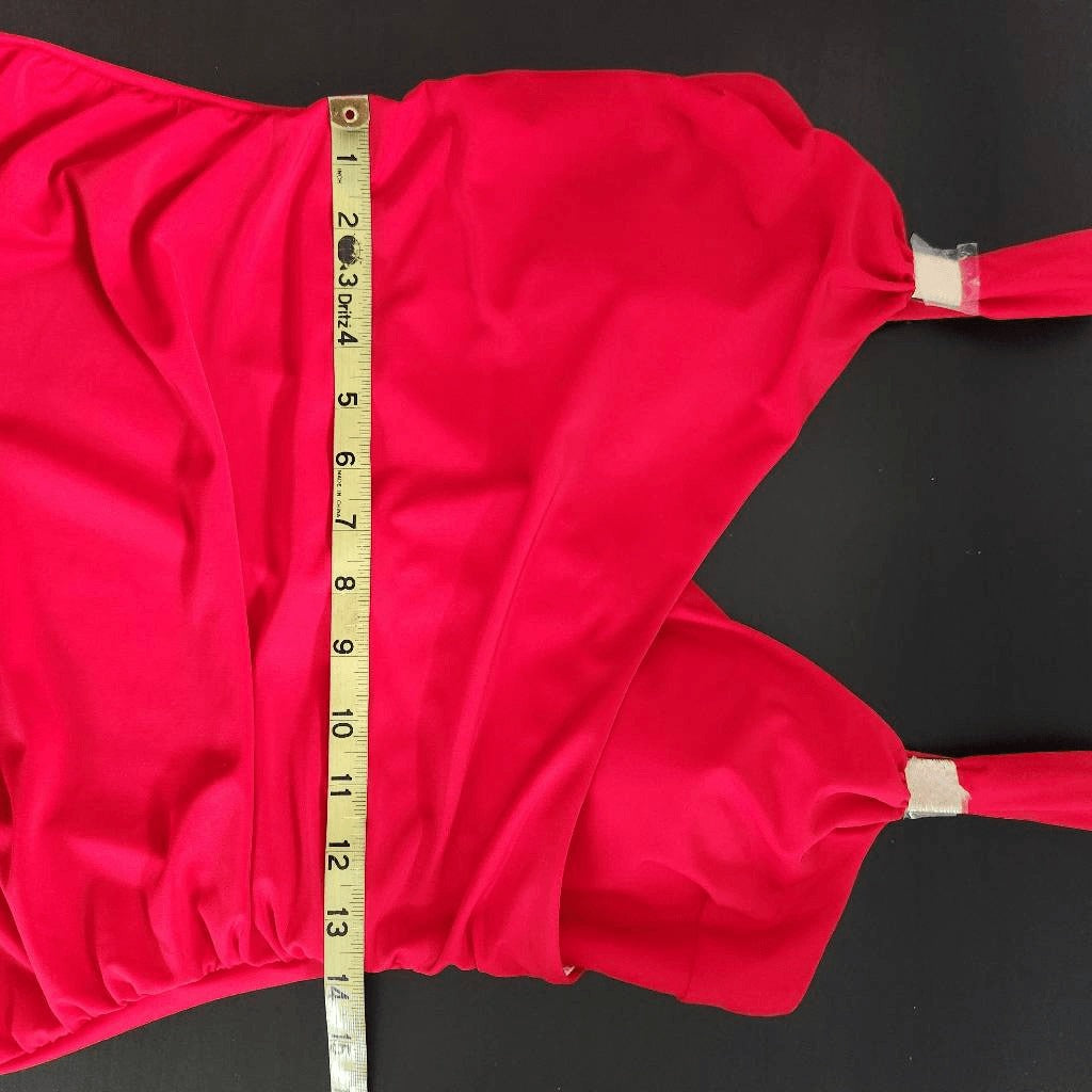 RXRXCOCO Red One-Piece Swimsuit with Ruched Sides NWOT Size XL