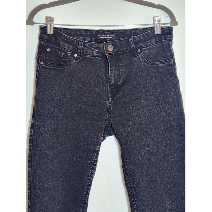 Celebrity Pink Black Skinny Cropped Jeans Size 11/30