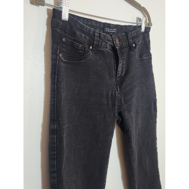 Celebrity Pink Black Skinny Cropped Jeans Size 11/30