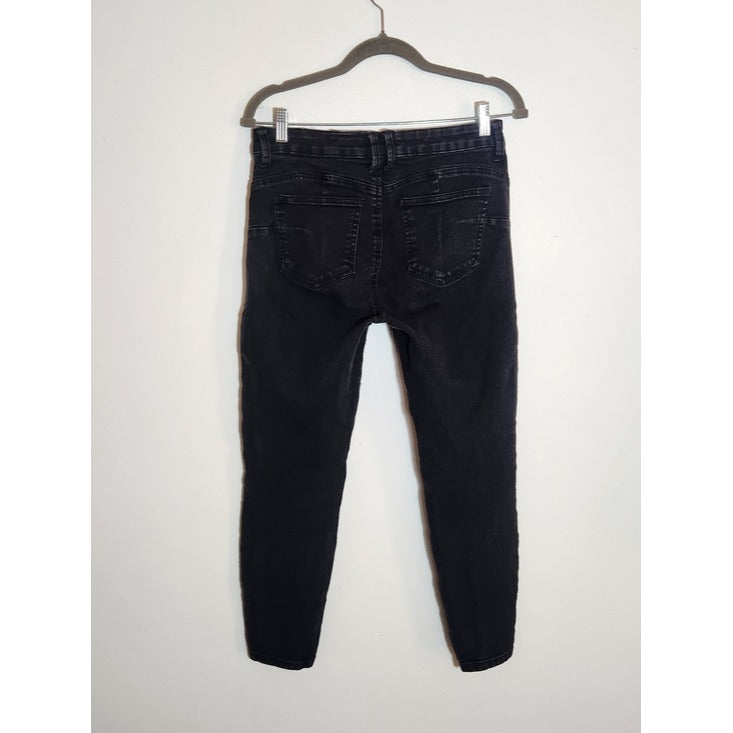 Celebrity Pink Black Skinny Cropped Jeans Size 11/30