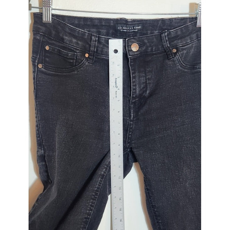 Celebrity Pink Black Skinny Cropped Jeans Size 11/30