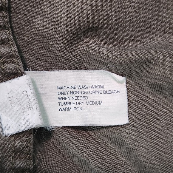 Gap Army Green Casual Snap-Up Shirt Size XL Classic Fit Western Style Shirt