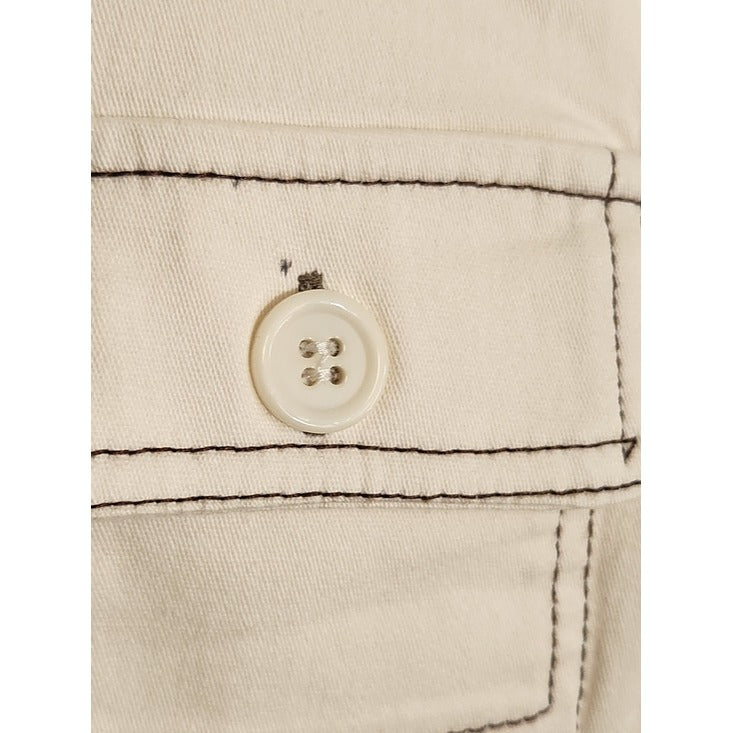 Harper & Ivy Cream Cargo Shorts Size Large