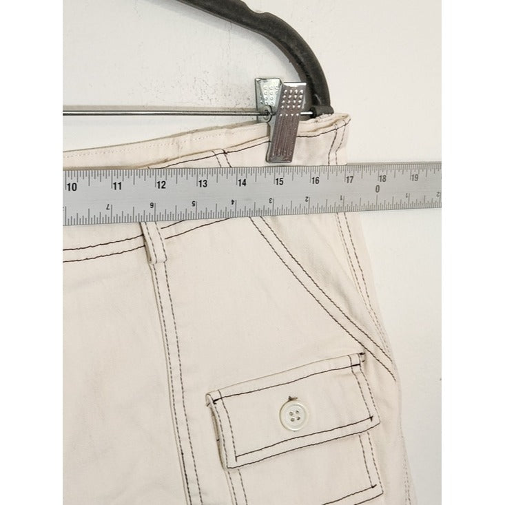 Harper & Ivy Cream Cargo Shorts Size Large