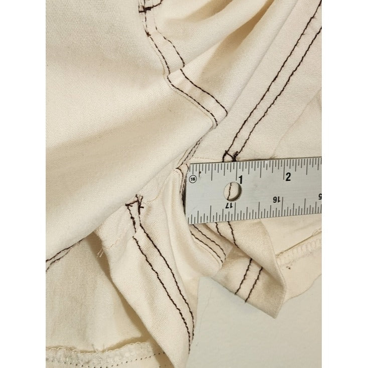 Harper & Ivy Cream Cargo Shorts Size Large
