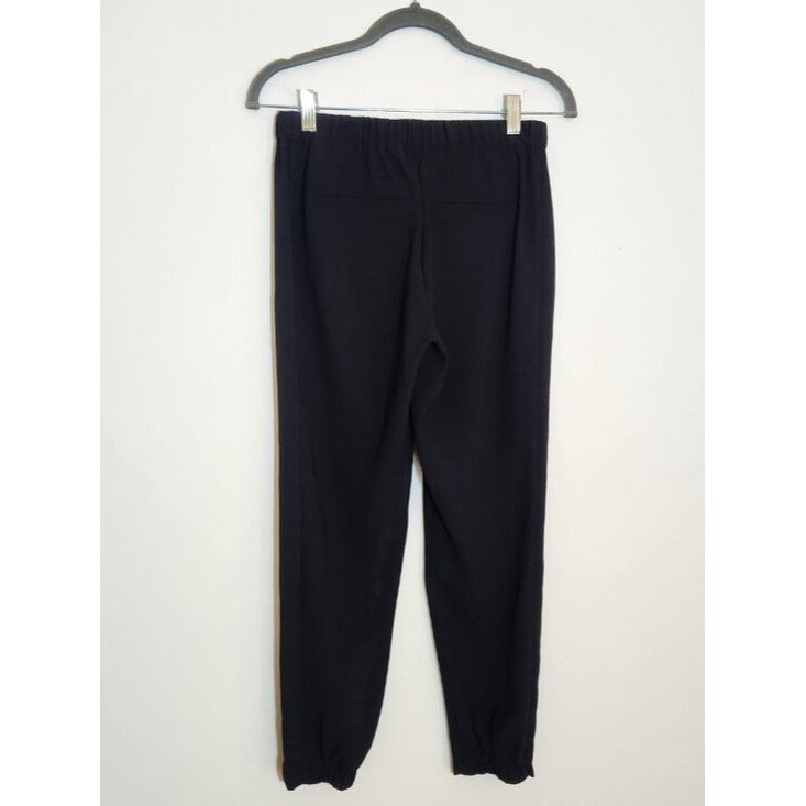Rachel Roy Black Cropped Dressy Jogger Pants Size XS