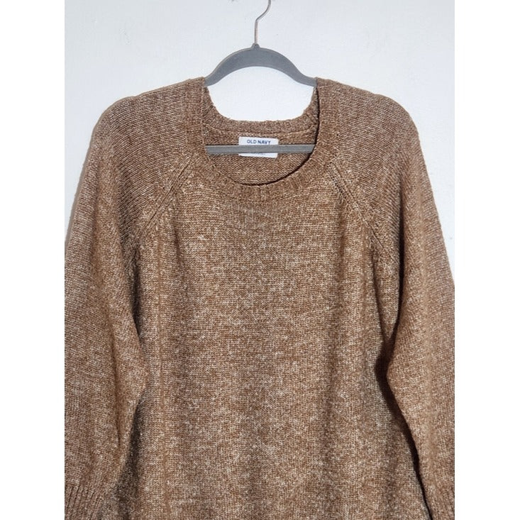 Old Navy Heathered Brown Oversized Fuzzy Sweater Size 2X