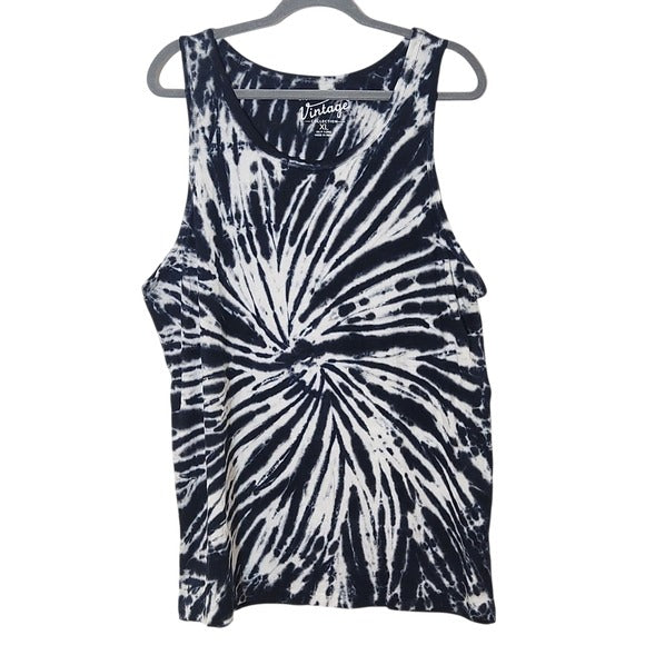 U.S. Vintage Collection Black Tie-Dye Men's Tank Top Size XL New