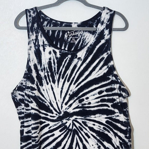 U.S. Vintage Collection Black Tie-Dye Men's Tank Top Size XL New