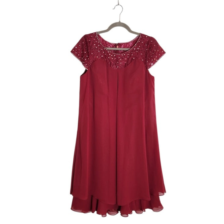 Azazie Wine Burgundy Tess Mother of the Bride Dress Size A10 Medium