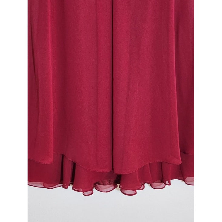 Azazie Wine Burgundy Tess Mother of the Bride Dress Size A10 Medium