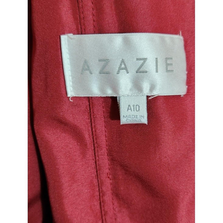 Azazie Wine Burgundy Tess Mother of the Bride Dress Size A10 Medium