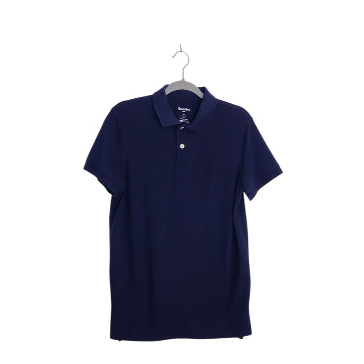 Goodfellow & Co Navy Short Sleeve Polo Shirt Size Medium