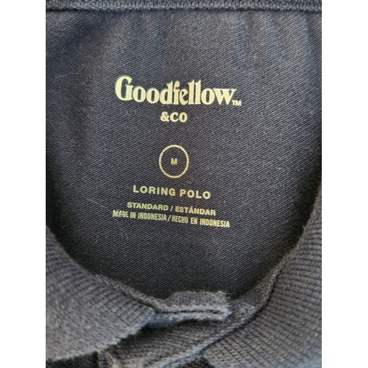 Goodfellow & Co Navy Short Sleeve Polo Shirt Size Medium