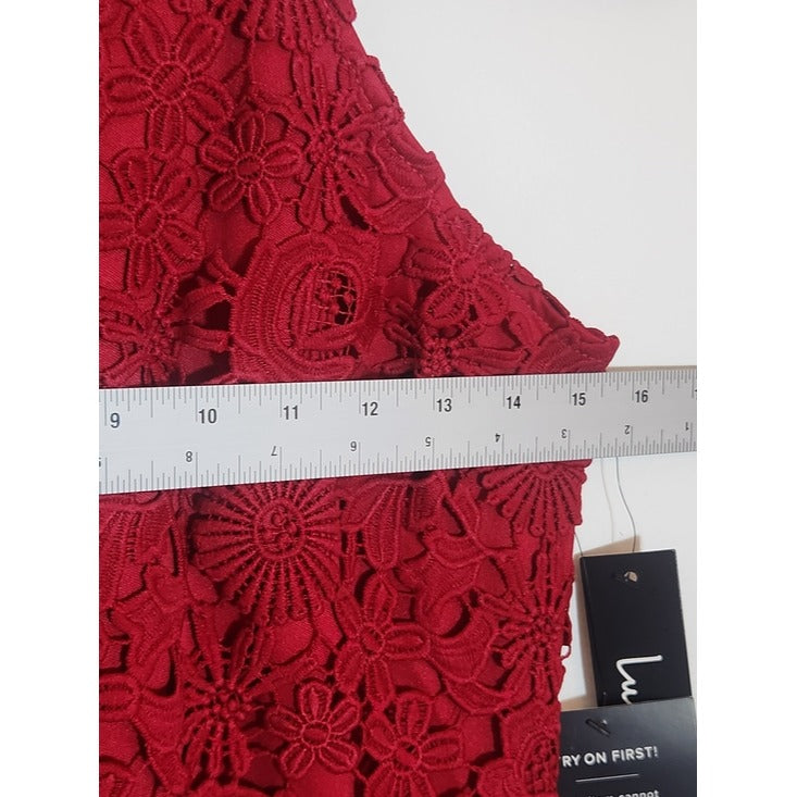 Lulus Magenta Floral Lace Mini Cocktail Dress Size Small NWT Wedding Guest Dress