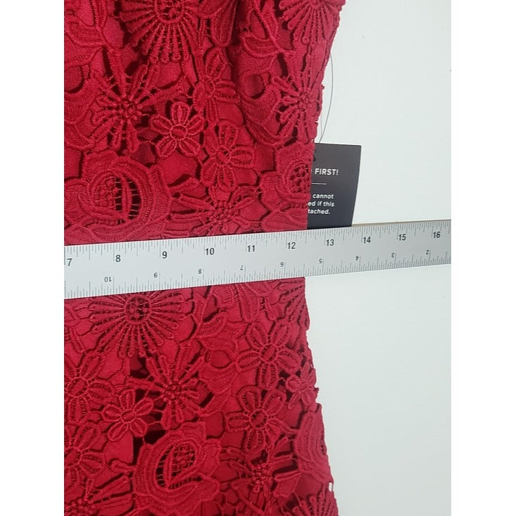 Lulus Magenta Floral Lace Mini Cocktail Dress Size Small NWT Wedding Guest Dress