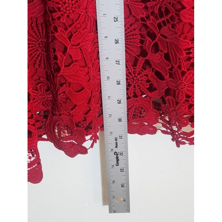 Lulus Magenta Floral Lace Mini Cocktail Dress Size Small NWT Wedding Guest Dress