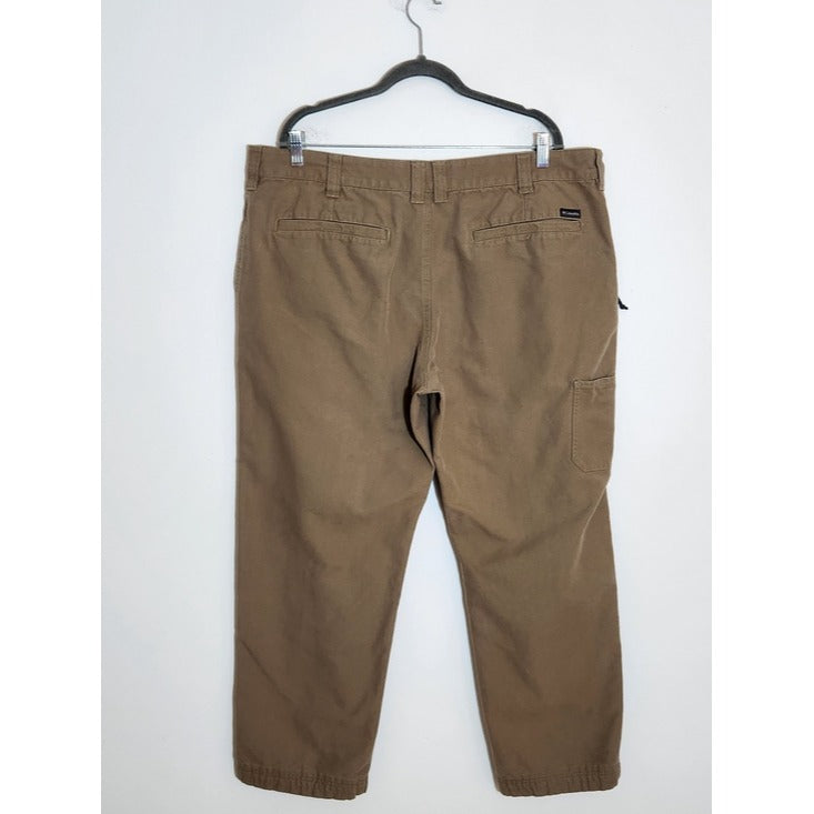 Columbia Mens Regular Fit Brown Pants Size 42x30