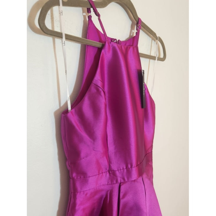 Lulus Magenta High Low Formal Dress Size Large NWT Wedding Guest Dress