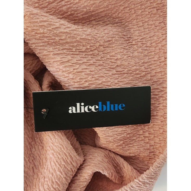 Alice Blue Light Pink Blouse with Sheer Floral Applique Sleeves Size 1XL NWT