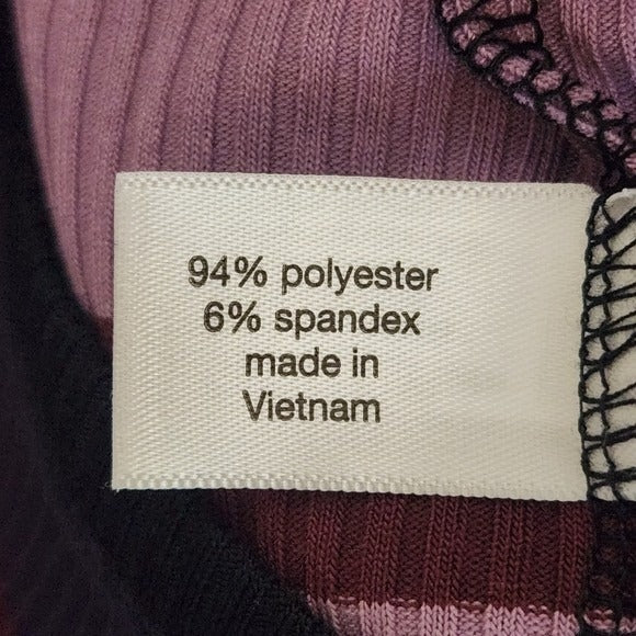 Lane Bryant Striped Pink and Purple Ribbed Knit Midi Dress Size 22/24