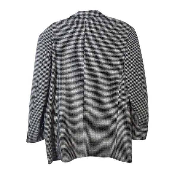 Ermenegildo Zegna Men’s Blazer Size 54L Houndstooth Sport Coat