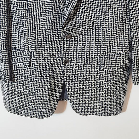 Ermenegildo Zegna Men’s Blazer Size 54L Houndstooth Sport Coat