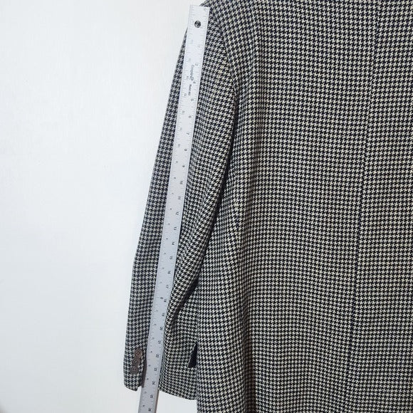 Ermenegildo Zegna Men’s Blazer Size 54L Houndstooth Sport Coat