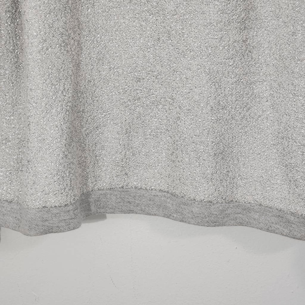 Dolan Left Coast Collection Gray Metallic Textured Knit Sweatshirt Size Small