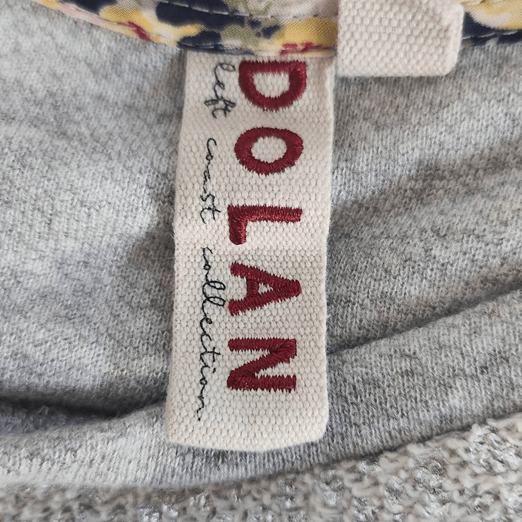 Dolan Left Coast Collection Gray Metallic Textured Knit Sweatshirt Size Small